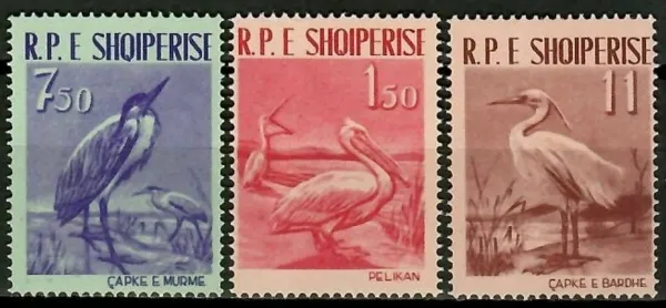 Albania year 1961 Fauna - Birds postage stamps set