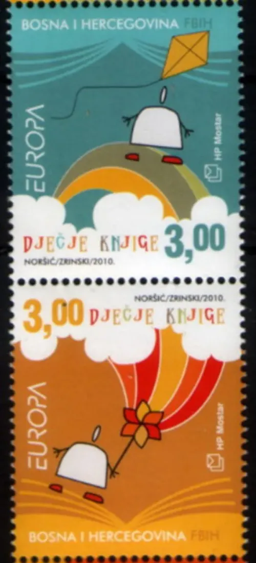 Bosnia postage stamps year 2010 Europa CEPT Children Books set