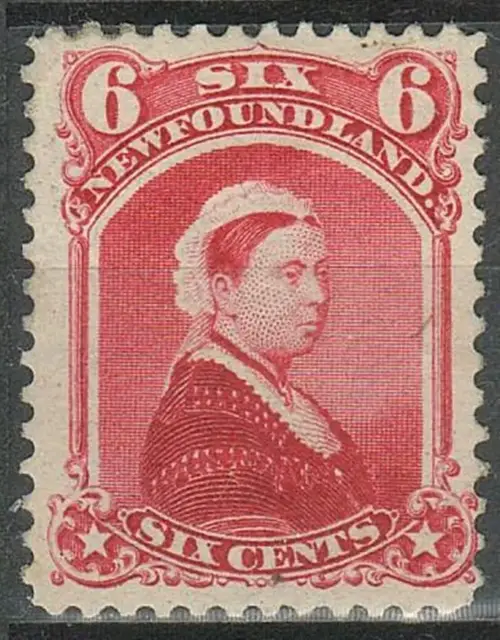 Canada Newfoundland postage stamp year 1868 6 c Carmine