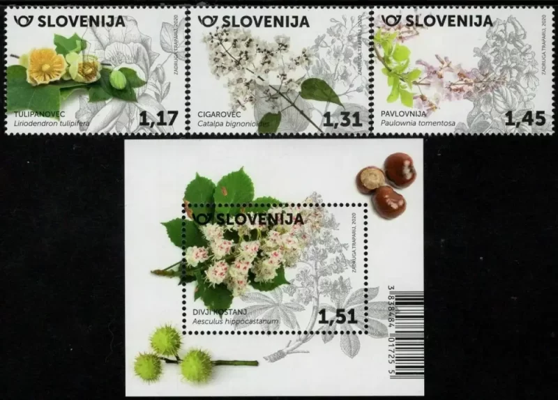 Slovenia 2020 Flora - Flowers Complete set MNH