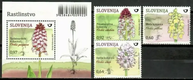 Slovenia postage stamps year 2015 Flora - Flowers Orchids