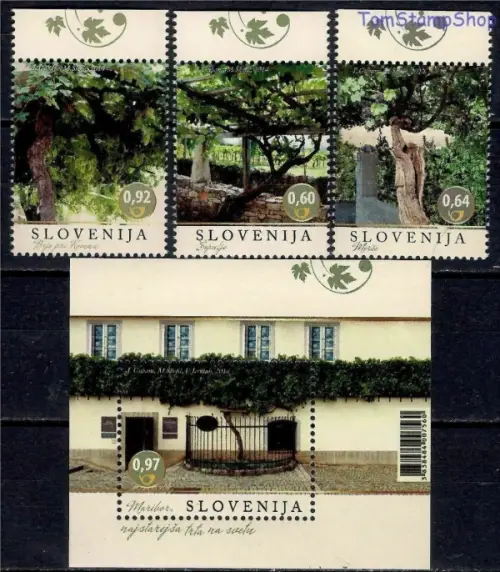Slovenia year 2014 Flora stamps - Grapes full set