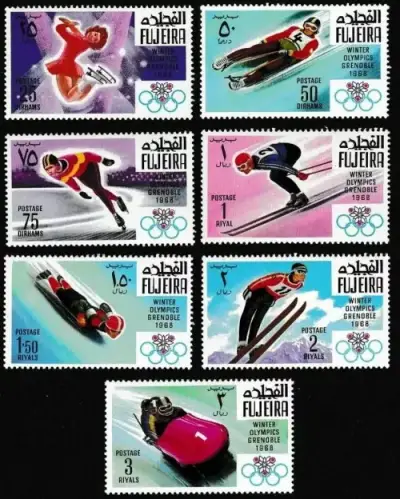UAR / Fujeira year 1968 - Winter Olympic Games stamps Grenoble set