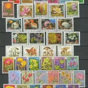 Yugoslavia 1960 / 1990 postage stamps Flora – flowers, sea life