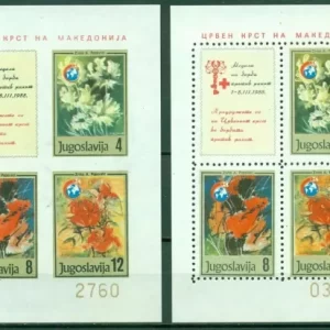 Yugoslavia 1988 Macedonia 1988 Red Cross