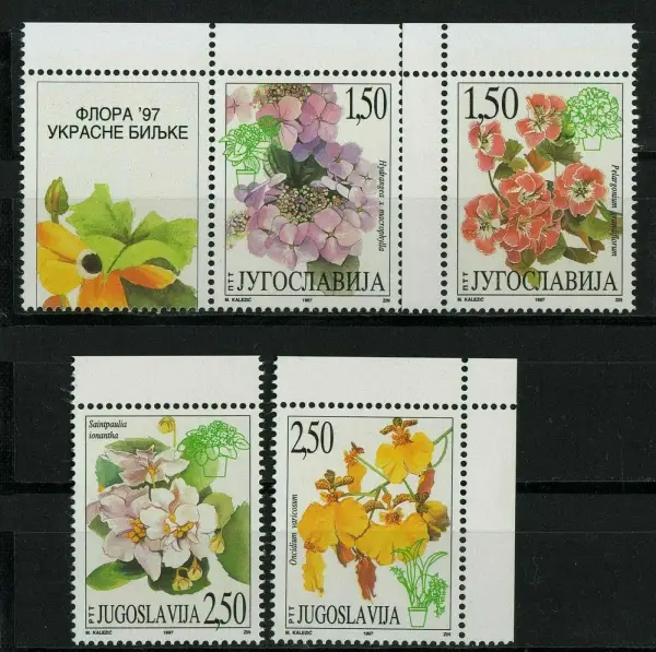 Yugoslavia 1997 stamps Flowers - Plants - Nature complete set MNH