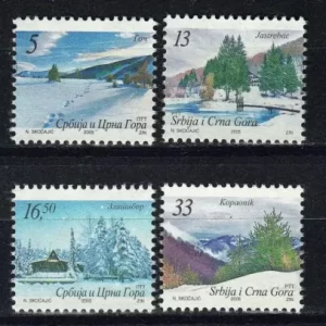 Yugoslavia / Serbia 2005 stamps Mountains / Nature