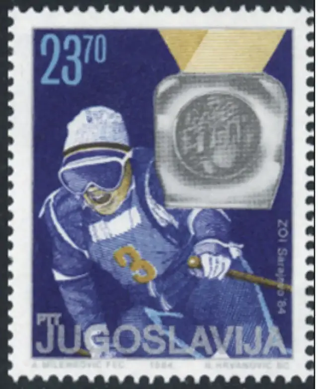 Yugoslavia-postage-stamps-year-1984-Jure-Franko-Olympic-Champion