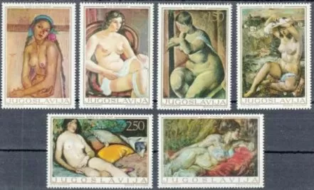 Yugoslavia year 1969 stamps - Nude naked women full set