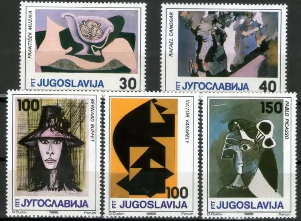 Yugoslavia year 1986 Art / Paintings stamps set