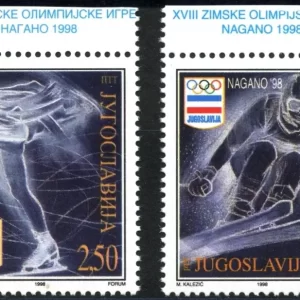 Yugoslavia year 1998 Sport – Nagano Winter Olympic games full set