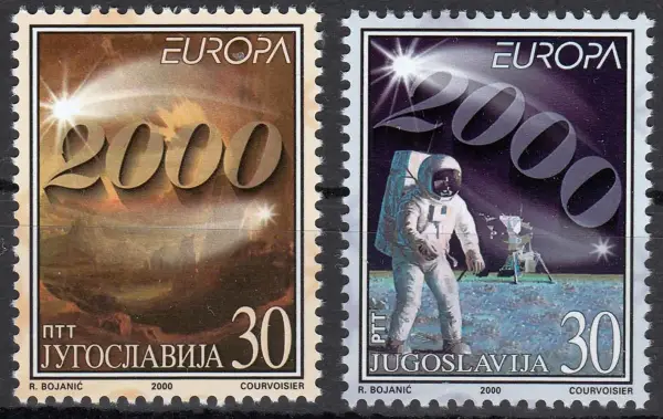 Yugoslavia year 2000 stamps - Europa CEPT - Space full set