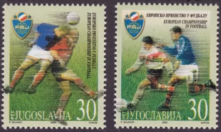 Yugoslavia year 2000 stamps – Soccer Euro