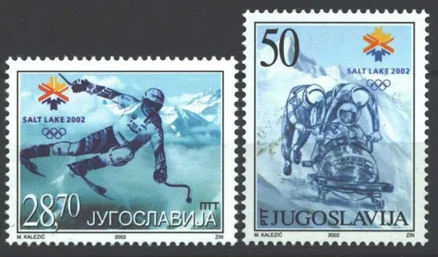 Yugoslavia year 2002 stamps Winter Olympics Salt Lake City full set