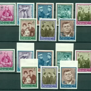 Ajman year 1965 stamps Kennedy Complete set ☀ MH (*) Unused