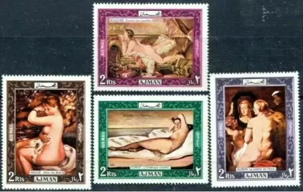 Ajman year 1969 Art / painting stamps