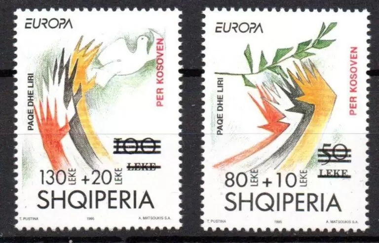 Albania year 2001 Europa CEPT 1995 full set overprinted For Kosovo MNH**