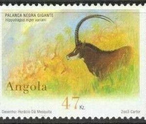 Angola - Fauna year 2003 stamps Wild animals - Antelopes full set ☀ Mint never hinged **
