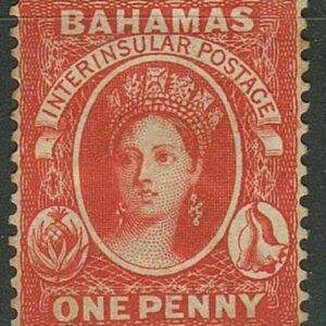 Bahamas year 1863/75 - 1d Perf 14 Unused / MH (*)stamp