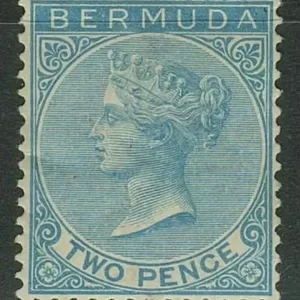 Bermuda year 1866 - 2 Pence CV £475 - Mint hinged stamp