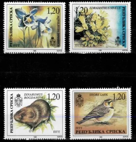 Bosnia year 1996 stamps Fauna & Flora set MNH**