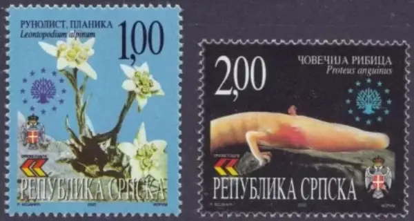 Bosnia – R. Srpska 2000 European Nature Protection Fish – flowers