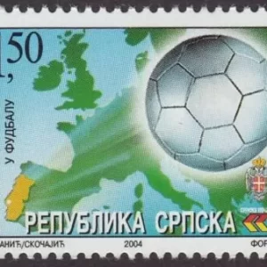 Bosnia (Srpska) year 2004 Football - Euro cup in Portugal postage stamps