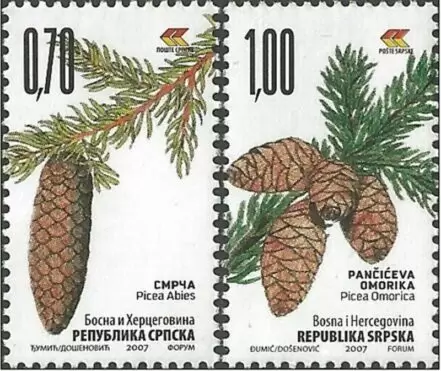 Bosnia – Rep. Srpska 2007 European Nature Protection – Plants, trees MNH