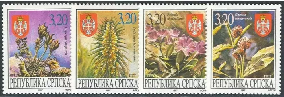 Bosnia - Serbian year 1997 Flora - Flowers Plants stamps set