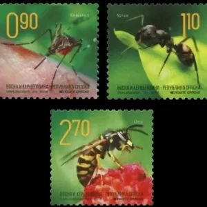 Bosnia (Serbian) 2014 Fauna – Insects Mint never hinged postage stamps set