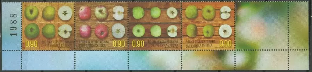 Bosnia Serbian year 2014 Flora fruits - Apples