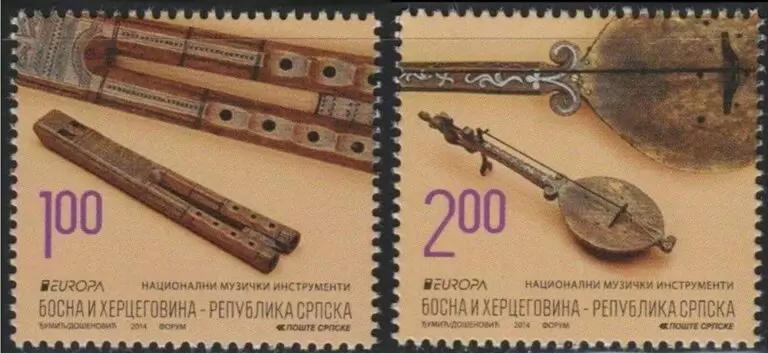 Bosnia – Srpska 2014 stamps Europa Cept – National Music Instruments