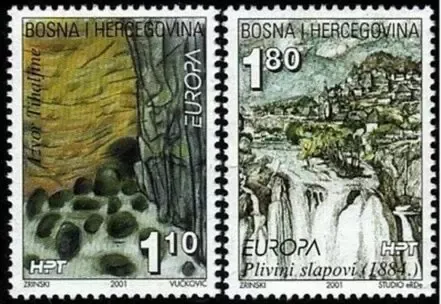 Bosnia stamps 2001 Europa CEPT Water, Treasure of Nature