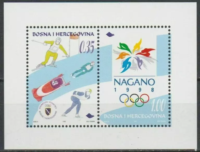 Bosnia year 1998 stamps - Winter Olympic Games Nagano