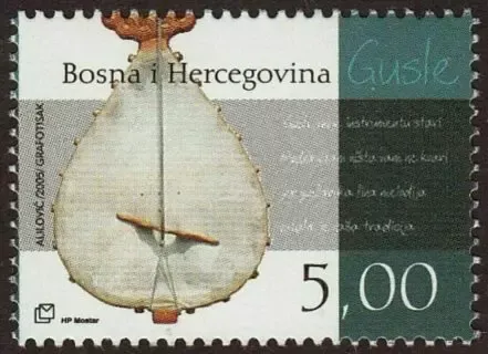 Bosnia year 2005 - Ethnology / Folk Instruments postage stamp