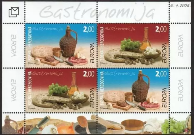 Bosnia year 2005 stamps Europa CEPT - Gastronomy MSS