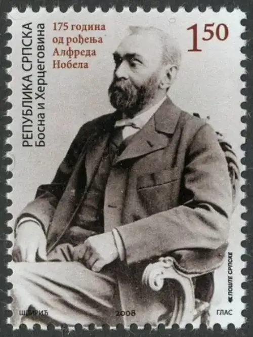 Bosnia year 2008 stamp / Alfred Nobel, Scientist MNH**