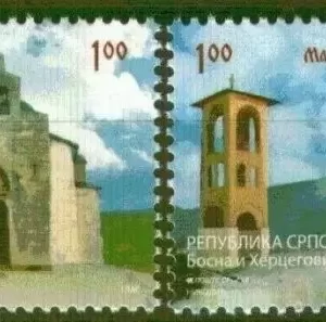 Bosnia year 2008 stamps – Monasteries of R.Srpska Gracanica full set