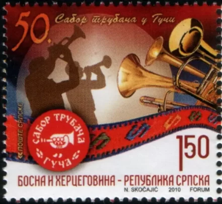 Bosnia year 2010 stamp Festival-Guca-Serbia