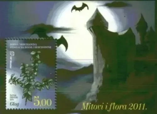 Bosnia year 2011 stamps Myths – Hawthorn bats