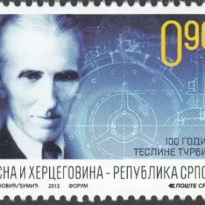 Bosnia year 2013 stamp - Scientist & Inventor Nikola Tesla MNH **