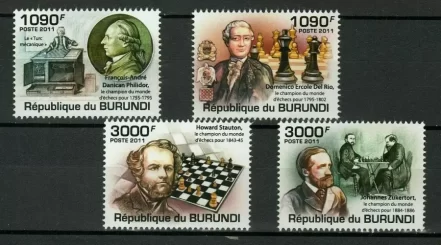 Burundi 2011 Chess World Champions / Grand Masters MNH **