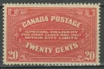 Canada 1922 Special Delivery 20 c MLH stamp