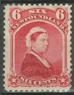 Canada Newfoundland 1868 6 c Carmine Unused stamp