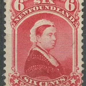 Canada Newfoundland 1868 6 c Carmine Unused stamp