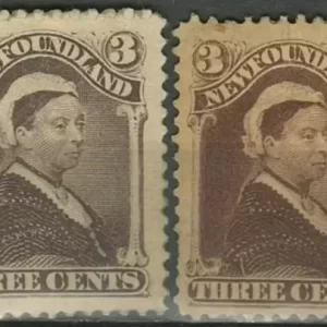 Canada - Newfoundland year 1887 - 3c. in shades Queen Victoria