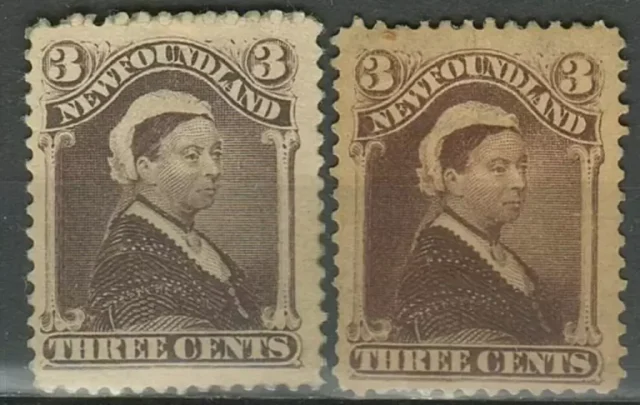 Canada - Newfoundland year 1887 - 3c. in shades Queen Victoria