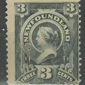 Canada - Newfoundland year 1890 - 3c. stamp Queen Victoria ☀ Unused MH