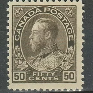 Canada year 1912 stamps 50c Grey Black MLH stamp