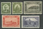 Canada year 1930 stamps - Definitive Issues - MLH set